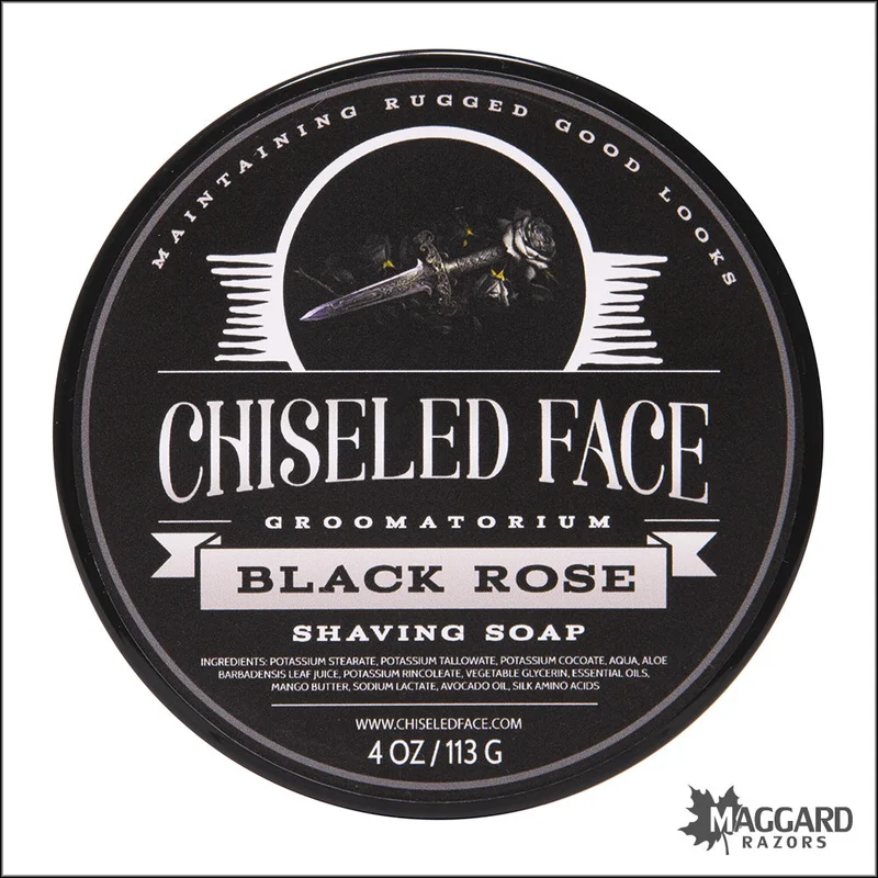 Chiseled Face Black Rose Tallow Shaving Soap, 4oz - Saldi Straordinari – Offerte Speciali Disponibili Adesso Chiseled Beard Oil – Wellsy Hill