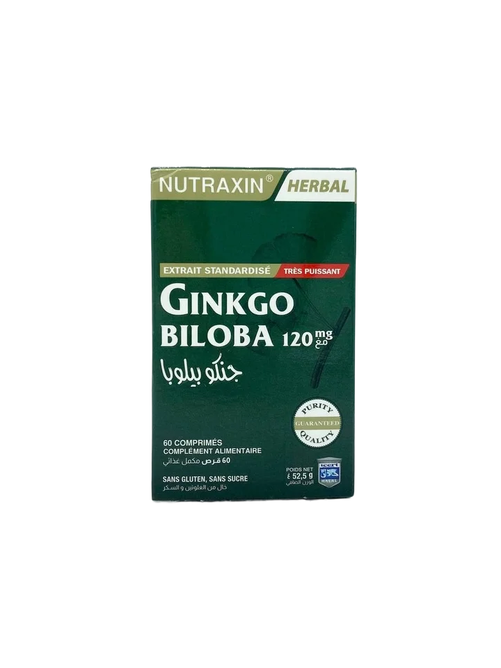 Nutraxin Ginkgo Biloba 120 mg 60 Comprimés - Vins Rouges Harmonieux pour Chaque Occasion - {'count': 1, 'name': 'Prado'}