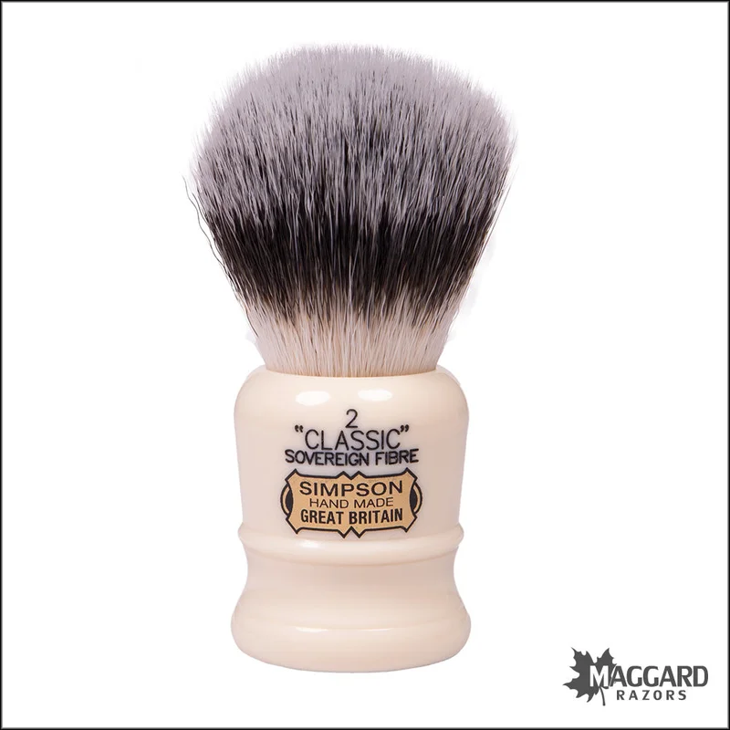 Simpson Classic 2 Sovereign Grade Synthetic Fibre Shaving Brush, 23mm - Saldi Straordinari – Offerte Speciali Problems Disponibili Adesso