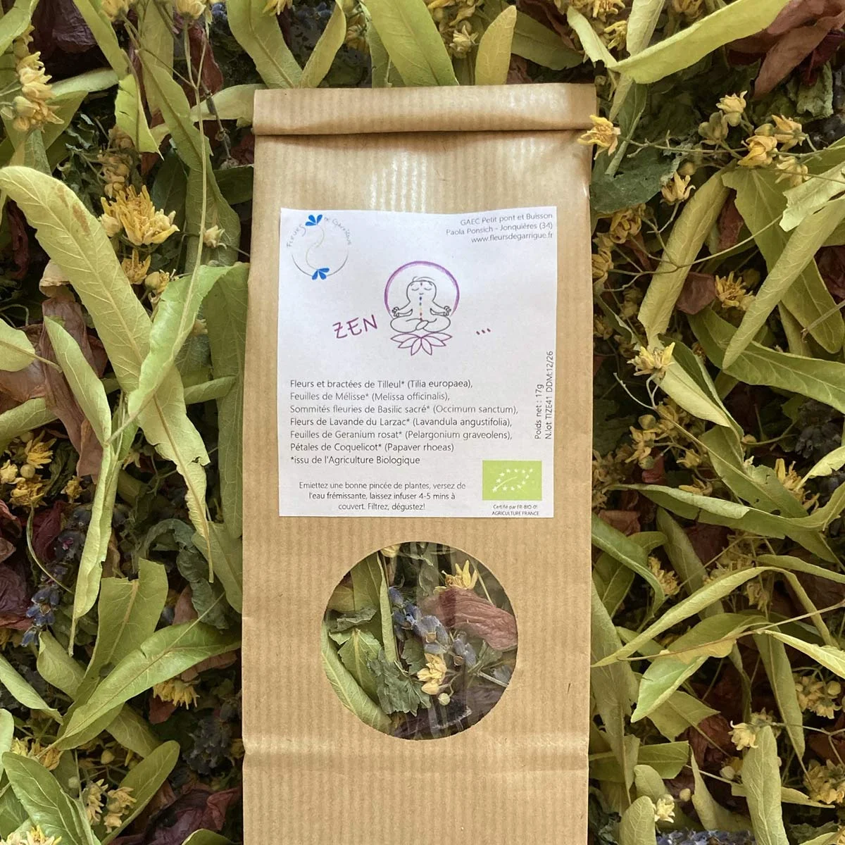 Tisane Zen bio Fleurs de Garrigue - Édition Limitée – L’Art de la Table Française en Promotion ! Set Théière + 6 Fleurs de Thé Blanc | Abloom Teaset Creano | Thé Naturel
