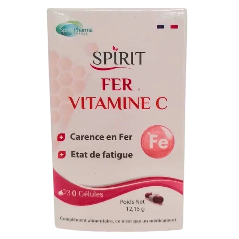 SPIRIT PHARMA – Fer Et Vitamine C Etat De Fatigue – 30 Gélules Bio - Saldi Straordinari – Offerte Speciali Disponibili Adesso