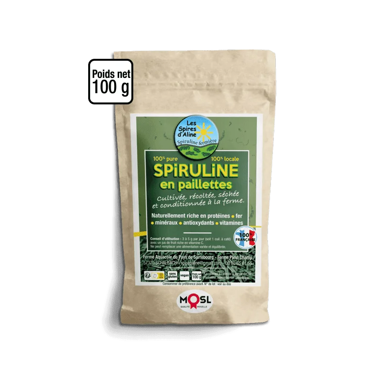 Spiruline en paillettes – 100g - Saldi Straordinari – Offerte Speciali Spiruline Disponibili Adesso