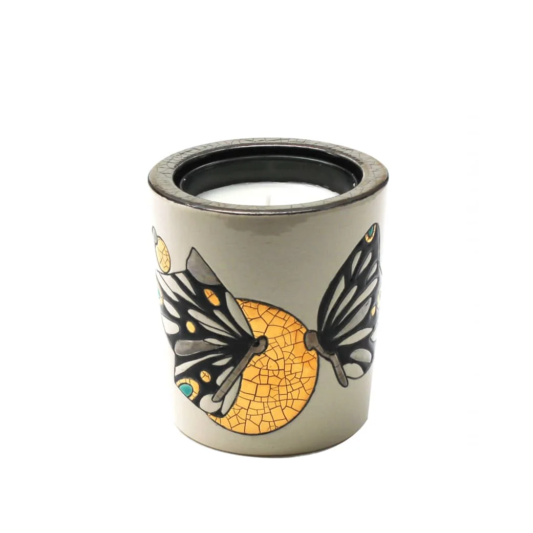 Candle votive Mrs Butterfly Émaux de étain Longwy - Vins Rouges Harmonieux pour Chaque Occasion