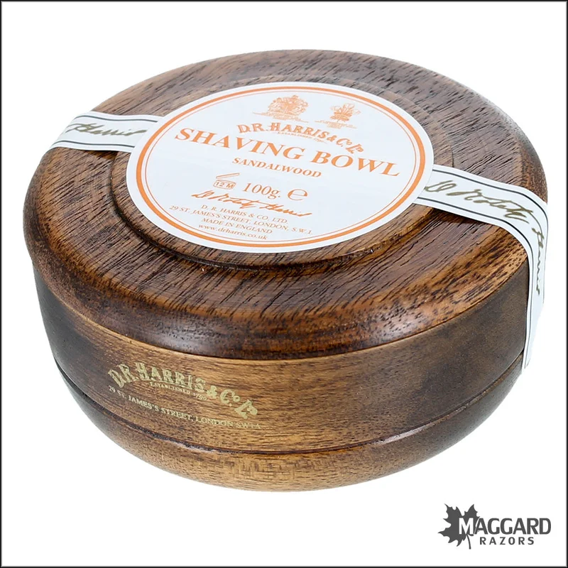 D.R. Harris Sandalwood Shaving Soap in Mahogany Finished GRAMME Wood Bowl, 100g - Saldi Straordinari – Offerte Speciali Disponibili Adesso