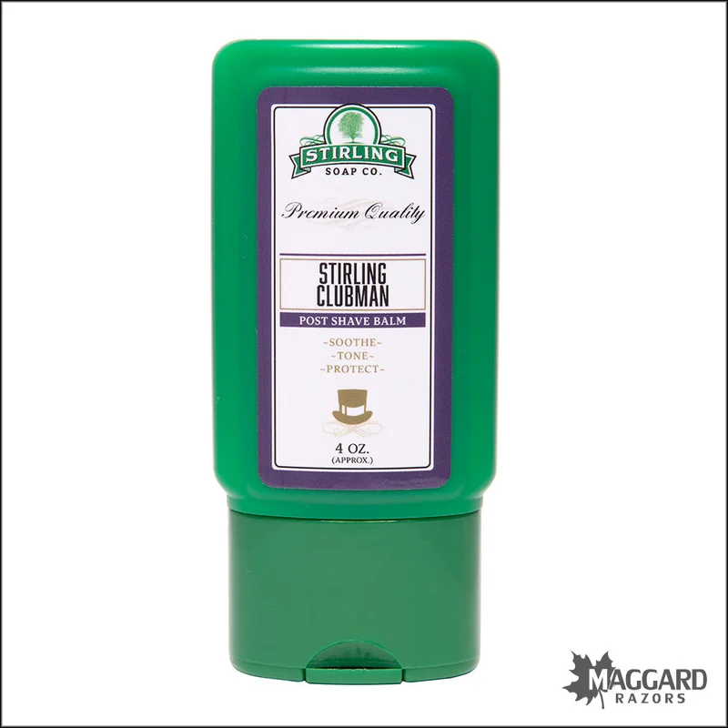 Stirling Soap Water Co. Stirling Clubman Aftershave Balm, 4oz – Seasonal Release - Saldi Straordinari – Offerte Speciali Disponibili Adesso