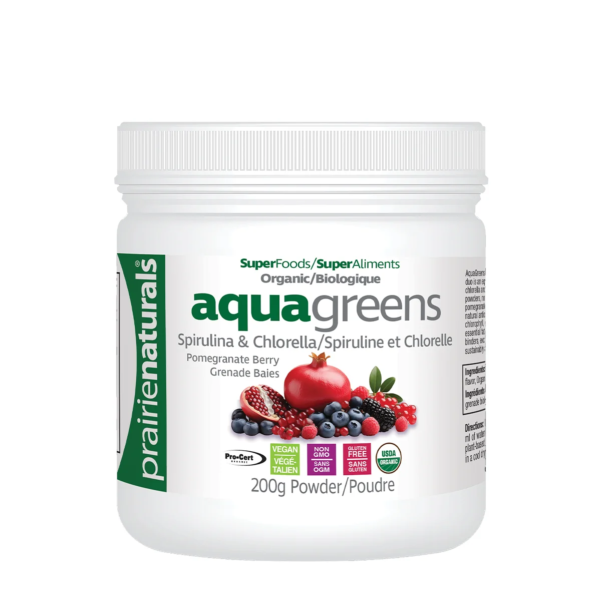 AquaGreens spiruline et Chlorelle saveur grenade baies 200g - Saldi Straordinari – Offerte Speciali Disponibili Adesso - fruit saveur grenade baie gramme