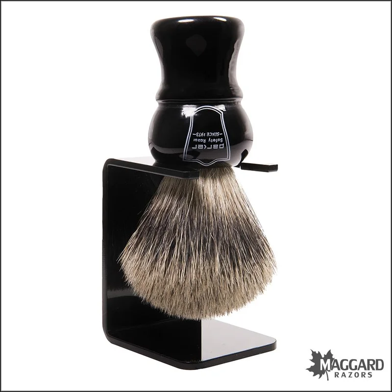 Parker EHPB Black Handle écran Pure Badger Shaving Brush with Stand, 20mm - Saldi Straordinari – Offerte Speciali Disponibili Adesso
