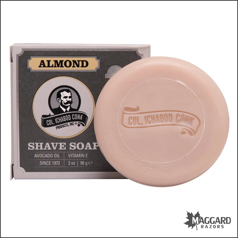 Col. Conk Almond Traditional Lunas Shave Soap, 2oz - Saldi Straordinari – Offerte Speciali Disponibili Adesso