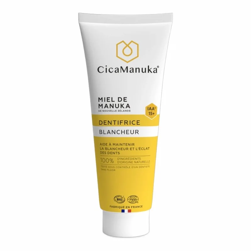 CICAMANUKA Miel de Manuka IAA 15+ Dentifrice Blancheur 75 ml - ​Boulangerie-Pâtisserie | Pain au Levain & Viennoiseries​ Genc