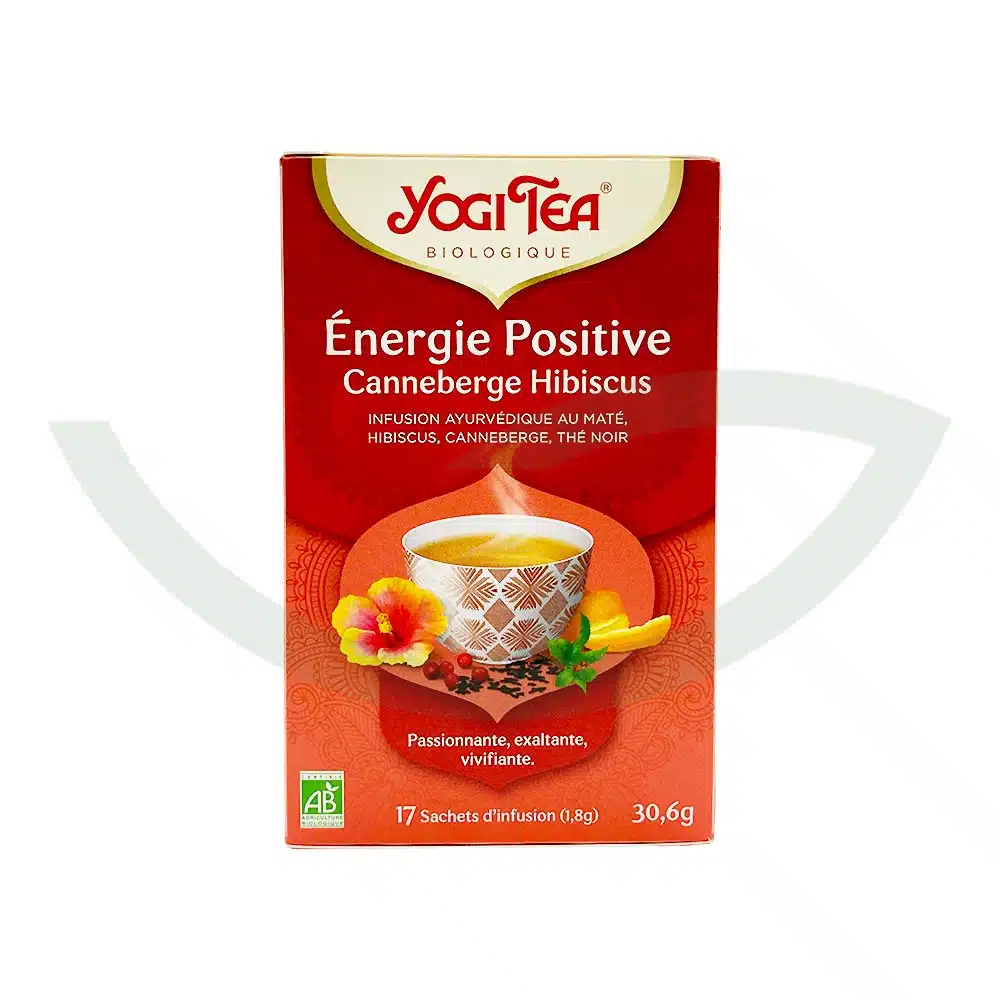 Énergie positive canneberge hibiscus – 17 sachets – Yogi Tea - ​Boulangerie-Pâtisserie | Pain au Levain & Viennoiseries​ Cys control sachets canneberge Arkopharma - infection urinaire