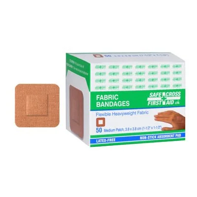 Pansement en tissus 1.5 X 1.5 po., 50/pqt - Vins Rouges Harmonieux pour Chaque Occasion 50 Pansements tissés coton (19mm x 72mm) - Tamô
