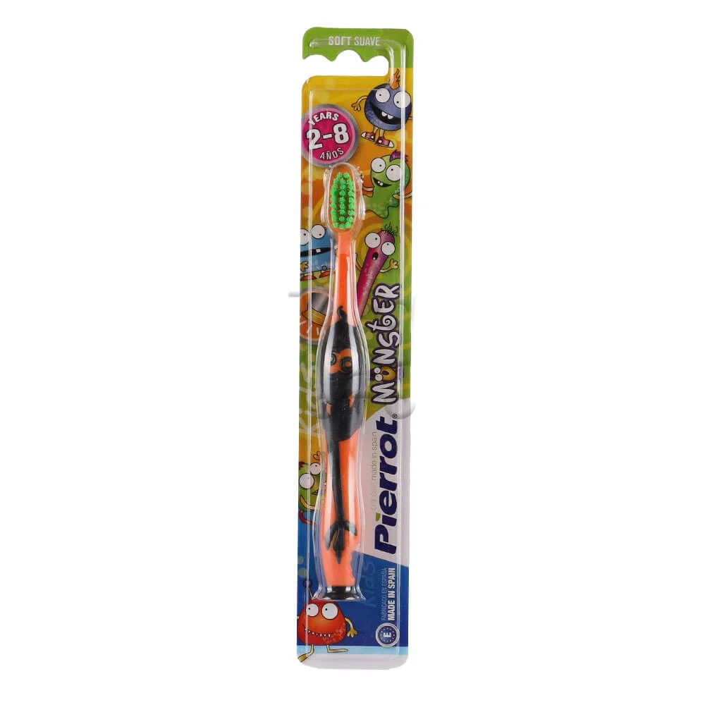 Pierrot Brosse à dents BARRIQUES Monster Souple 2-8ans - Vins Rouges Harmonieux pour Chaque Occasion