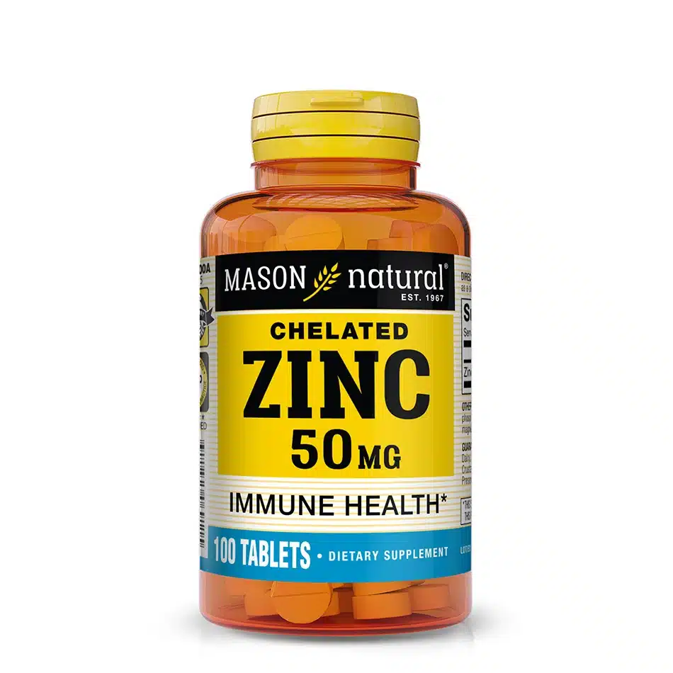 Zinc – 100 comprimés – 50 mg – Mason Natural - ​Boulangerie-Pâtisserie | Pain au Levain Capsules & Viennoiseries