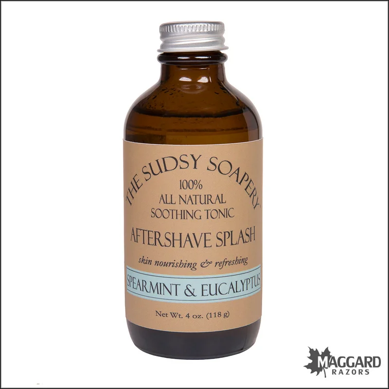 The Sudsy Soapery Spearmint and Eucalyptus Aftershave Splash, 4oz – Alcohol Free - Saldi Straordinari – Offerte Speciali Disponibili Adesso Eucalyptus Countertop Spray | Thymes