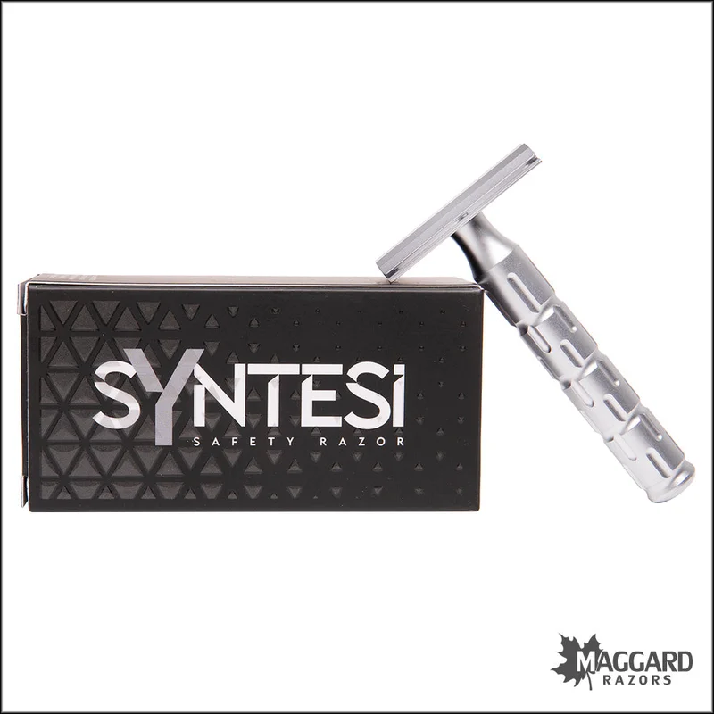The Goodfellas’ Smile Syntesi Machined Stainless Applications Steel DE Safety Razor, Coated Satin Finish - Saldi Straordinari – Offerte Speciali Disponibili Adesso