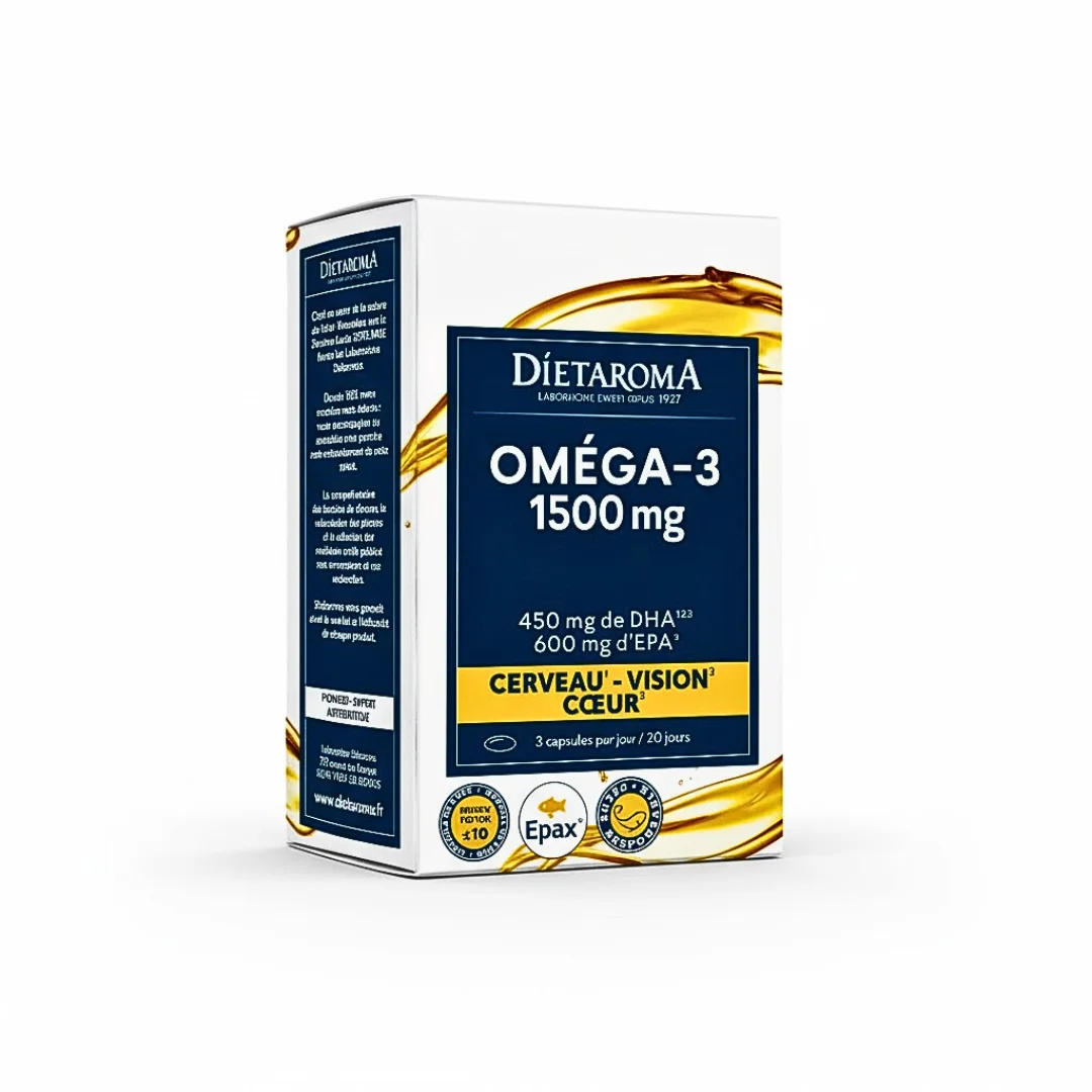 DIETAROMA – Omega-3 1500mg – 60 Capsules - Saldi Straordinari – Offerte Speciali Disponibili Adesso Oméga 3 - Riche en EPA & DHA 1000mg, 60 Capsules | Vitall+