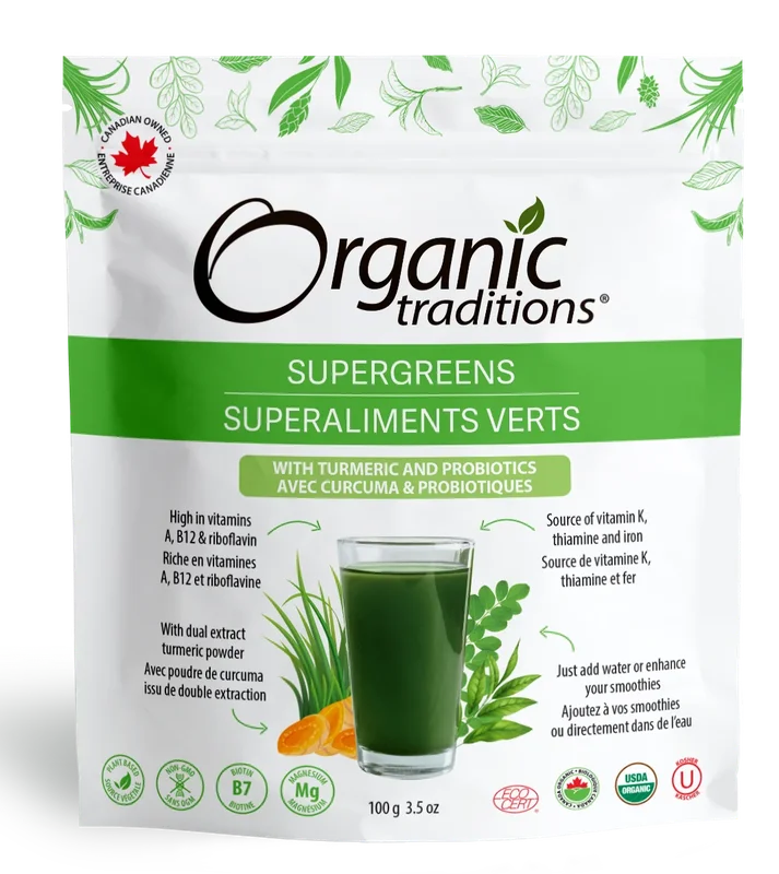 Organic Traditions Supergreens 100g - Saldi Straordinari – Offerte Speciali Disponibili Adesso - baguette tradition gramme