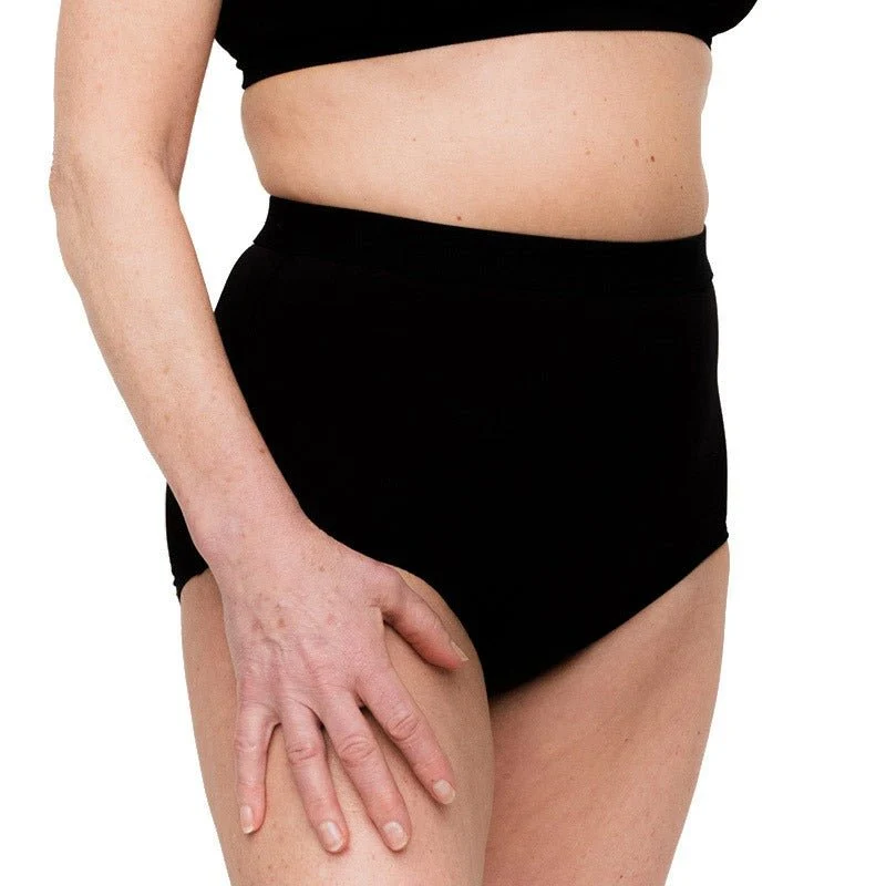 Culotte d'incontinence taille haute en Mois microfibre - Noir - Organisation de la maison avec des solutions de rangement