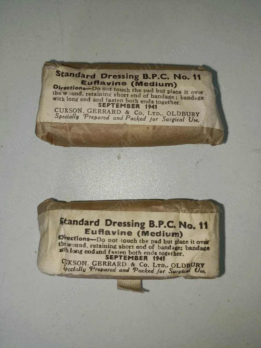 PANSEMENT STANDARD DRESSING B.P.C N°11 ANGLAIS WW2 - Éclairage de qualité avec frais de port offerts - {'count': 9, 'name': 'Set'}