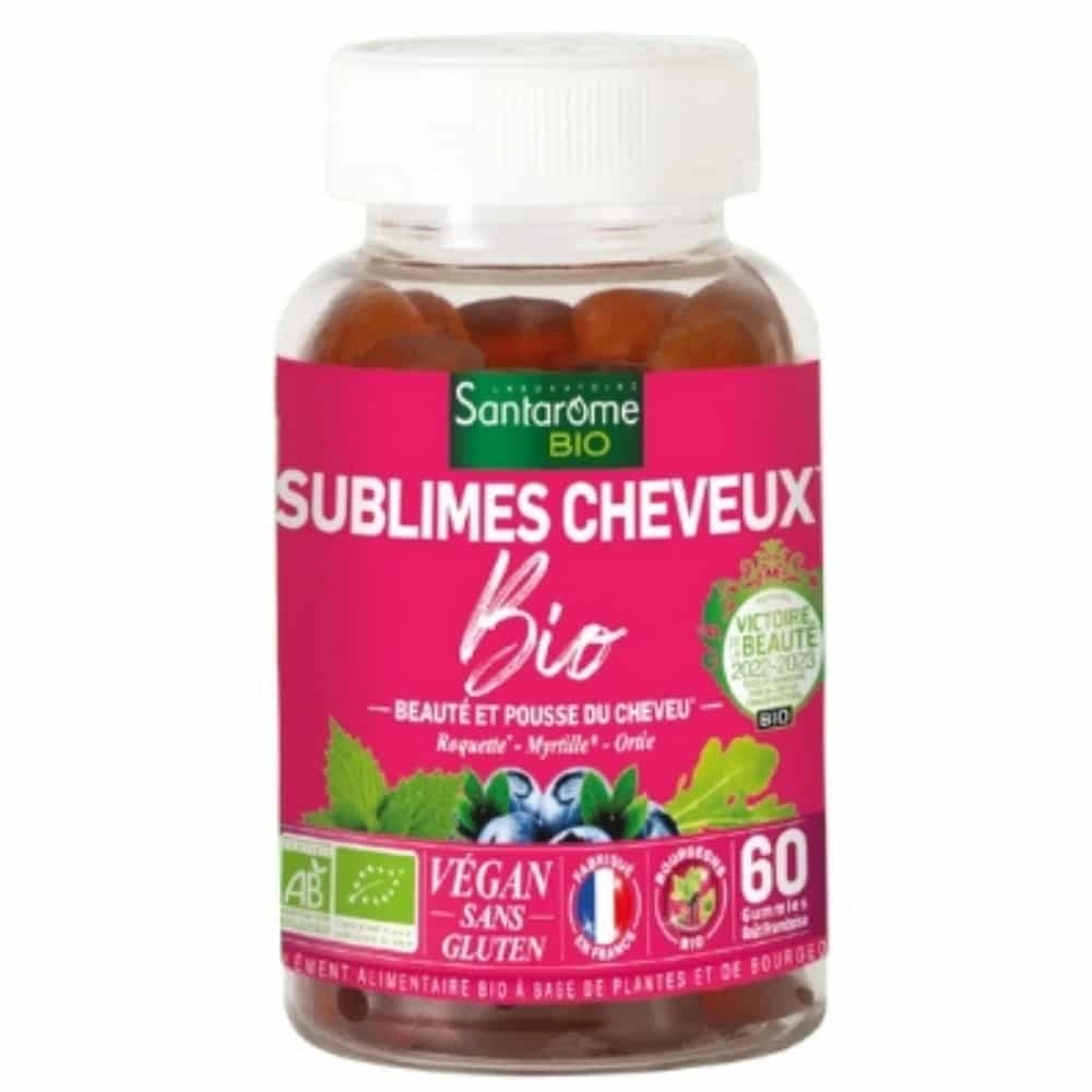 SANTARÔME – Bio Sublime Cheveux Beauté RER Et Pousse Du Cheveu Goût Myrtilles – 60 Gummies - Saldi Straordinari – Offerte Speciali Disponibili Adesso