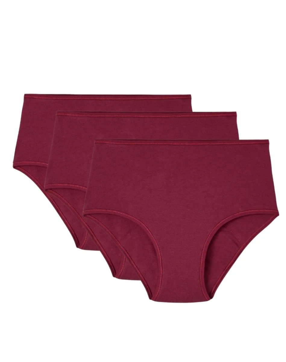 3x Culottes menstruelles taille haute – Grenat – Bordeaux – Femme - Vins Rouges Harmonieux pour Chaque Occasion - {'count': 2, 'name': 'femmes'}
