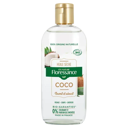 FLORESSANCE Huile végétale sèche coco 150 ml - E-shop mondial – Produits durables, modernes et accessibles partout FLORESSANCE HUILE DE MASSAGE MONOI DE TAHITI 150ML