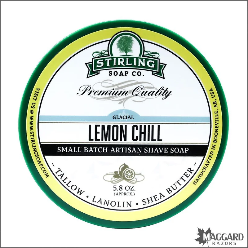 Stirling Soap Co. Glacial Lemon Chill Shaving Soap, 5.8oz - Saldi Straordinari – Offerte Spencer Speciali Disponibili Adesso