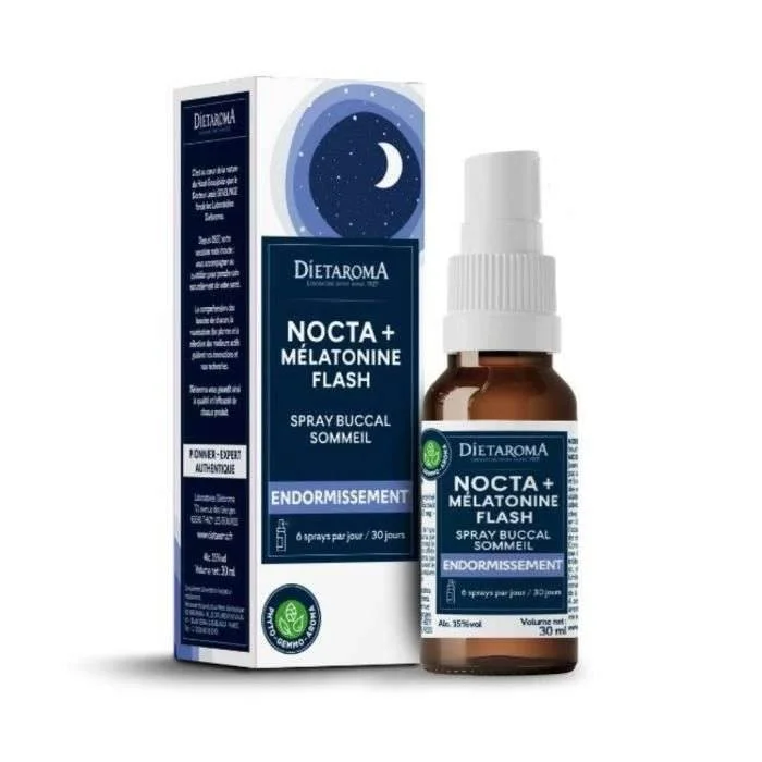DIETAROMA Nocta+ Mélatonine Flash Spray 30 Ml - Saldi Straordinari – Offerte Speciali Disponibili Adesso Sommeil Flash Mélatonine 1900 – Granions Laboratoire – 20 comprimés