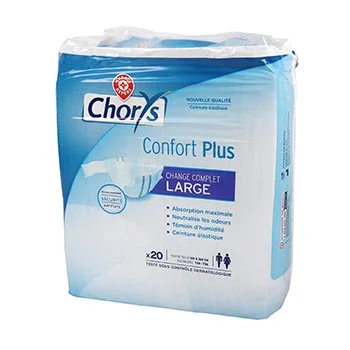 Change complet Chorys Taille L - x20 - Saldi Straordinari – Offerte Speciali Disponibili Adesso Change complet homme et femme slip XL Maxi x20 AMD Taille de de 110-170 cm.  Chez confort médical santé 34600 Bédarieux.