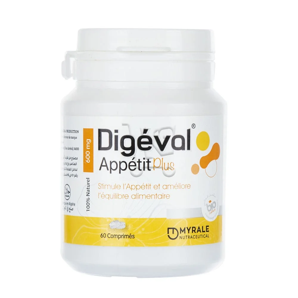 Digéval Appétit Plus 600 mg (60 comprimés) - Vins Rouges Harmonieux pour Chaque Spiruline Occasion