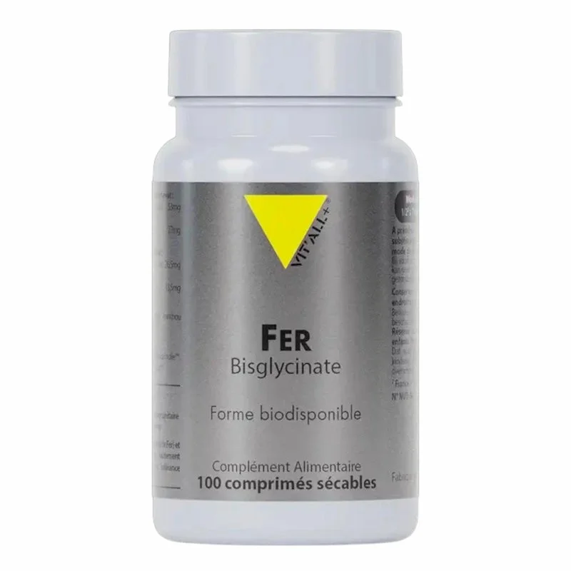 Vit All+ Fer Bisglycinate 27 mg – 100 Comprimés | Complément Alimentaire pour l’Énergie et la Vitalité - ​Boulangerie-Pâtisserie | Pain au Levain & Viennoiseries​ Pack Vitalité - Récupération, Énergie & Prévention des Blessures du Coureur  | Adenos – Adenos Nutrition