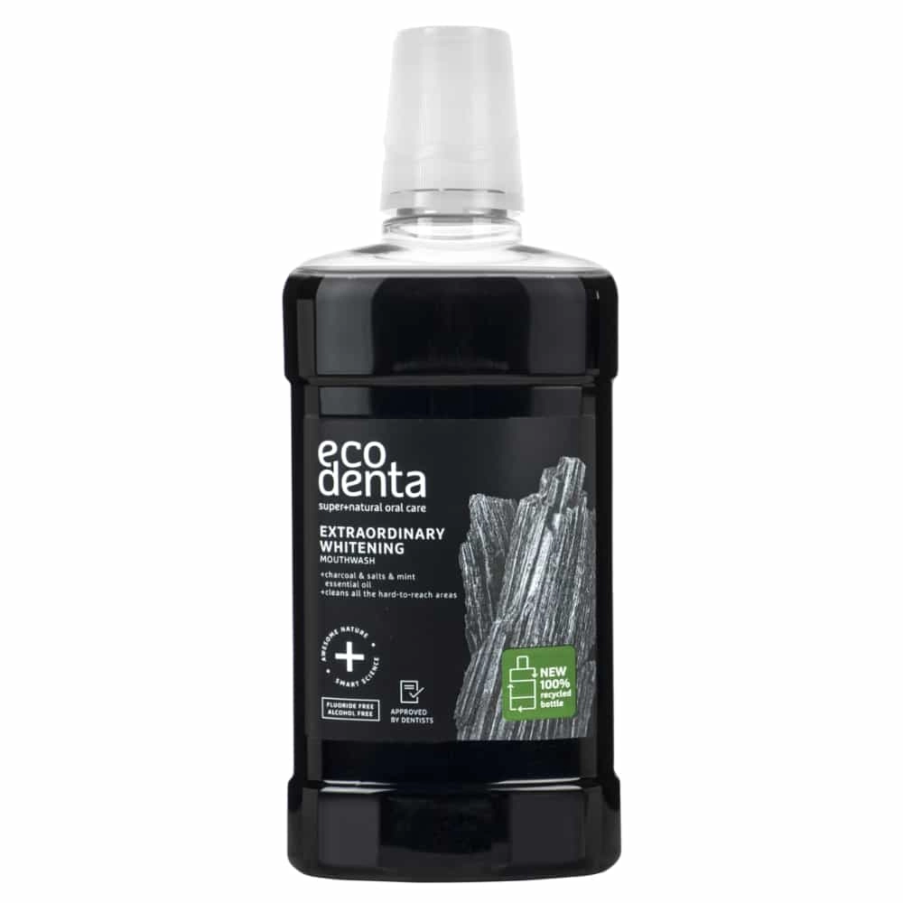 ECODENTA – Extraordinary Whitening Bain De Bouche Blanchissant Au Charbon Actif – 500ml - Saldi Straordinari – Offerte Speciali Disponibili Adesso Ecodenta Dentifrice au Charbon Actif Dents Blanches Sans Fluor 4 Pack I  Dentifrice au Charbon Noir Blanchiment des Dents I