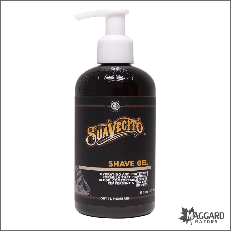 Suavecito Peppermint and Tea Tree Brushless Shave Verano Gel, 8oz - Saldi Straordinari – Offerte Speciali Disponibili Adesso