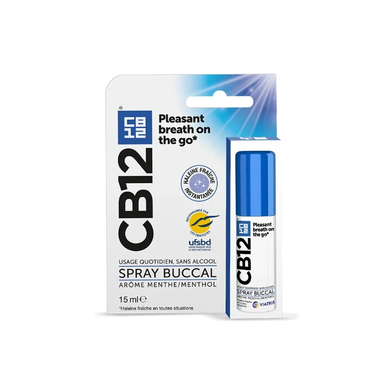 CB12 Spray Buccal Sans Alcool Haleine Fraîche - ​Boulangerie-Pâtisserie | Pain au Levain & Viennoiseries​ CB12 Spray : Pour une haleine fraîche - Arome menthe