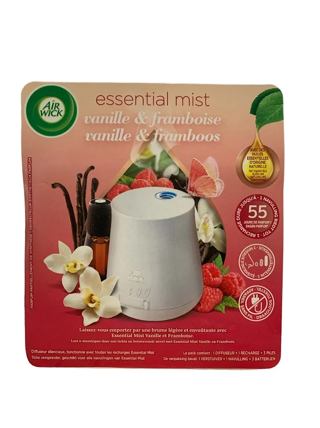 Airwick Essential mist - starterkit - vanille & framboise - Saldi Straordinari – Offerte Speciali Disponibili Adesso - {'count': 1, 'name': 'Edition'}