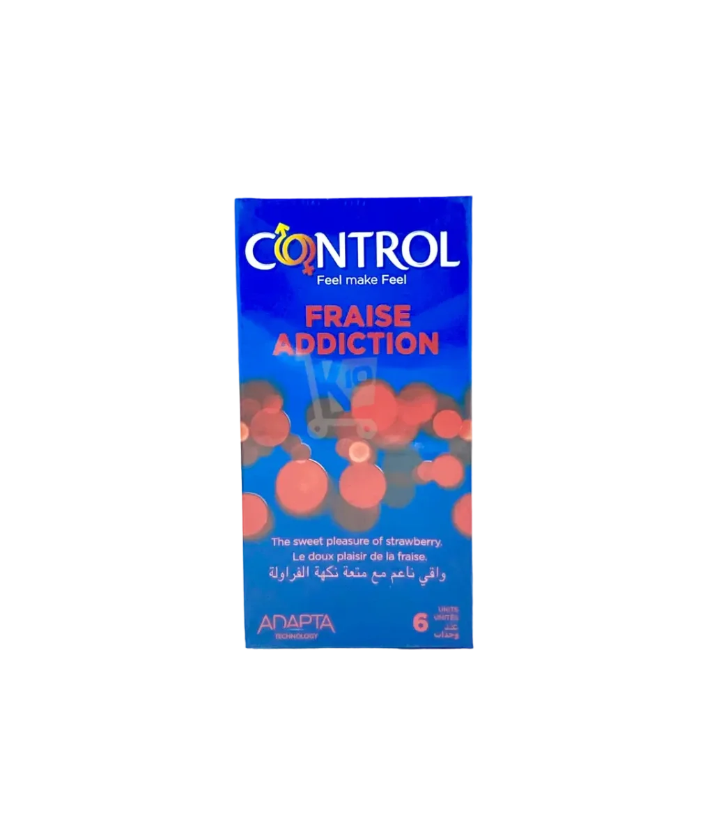 Control Préservatifs En Latex Fraise Addiction (06 Unités) - Alcool Vins Rouges Harmonieux pour Chaque Occasion