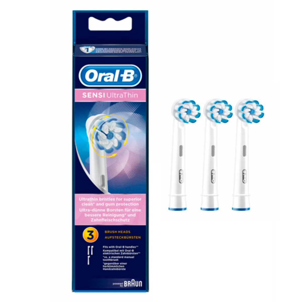 Cepillo dentaire Braun Oral-B Ultra Mince 3 ud. - Accessoires Électroménagers en Promotion : Tout pour Votre Maison à Moins Cher ! - {'count': 1, 'name': 'oled'}