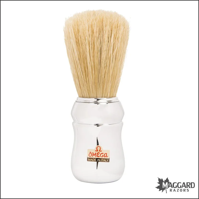 Omega Model Pro Chrome Handle Boar Bristle Shaving Brush mm Saldi Straordinari Offerte Speciali Disponibili Adesso