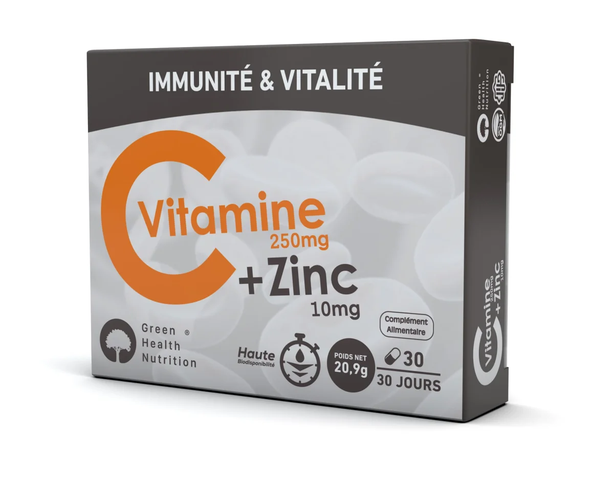 GHN Vitamine C + Zinc Immunité 30 Capsules - Vins Rouges Harmonieux pour Chaque Occasion - {'count': 1, 'name': 'bioflavonoïdes'}