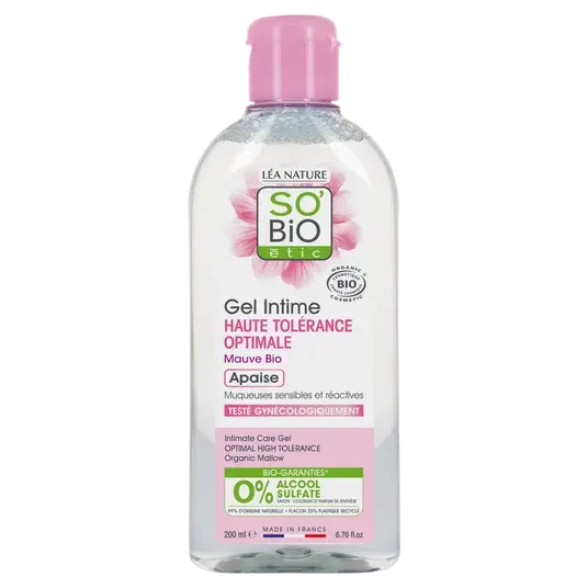 SOBIO Gel intime hypoallergique fleur mauve Bio ml E-shop mondial Produits durables modernes accessibles