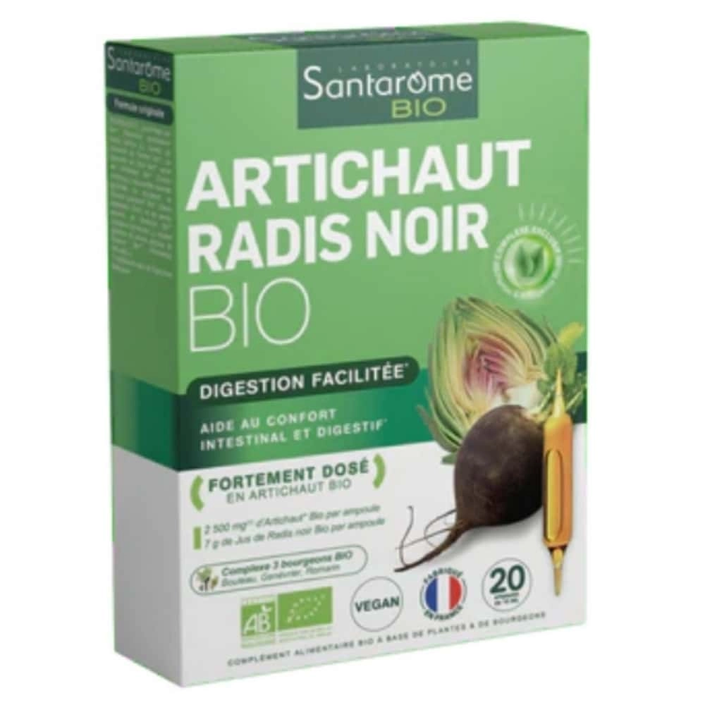 SANTARÔME – Bio Artichaut Et Radis Noir Digestion Facilitée Ampoules – 20u - Saldi Straordinari – Offerte Speciali Disponibili Adesso Phytostandard Artichaut Radis Noir - Digestion