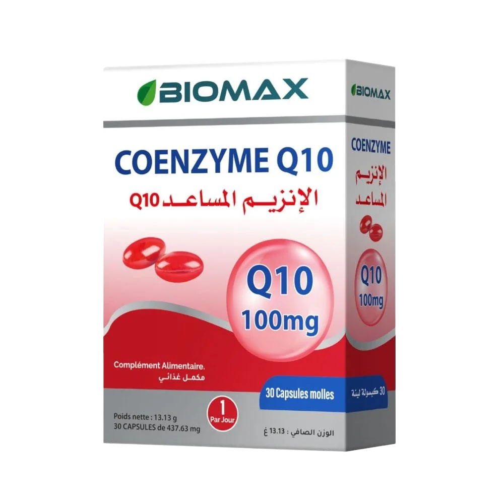 Biomax Coenzyme Q10 100mg – 30 Capsules - Vins Rouges Harmonieux pour Chaque Occasion - {'count': 1, 'name': 'prise'}