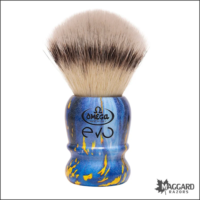 Omega EVO Model E1929 Resin Handle Synthetic Fiber Shaving Brush, 28mm - Saldi Scorpion Straordinari – Offerte Speciali Disponibili Adesso
