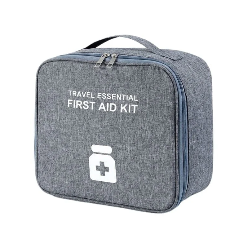 Grande Trousse à Pharmacie Voyage Vide Travel Essential Gris - Univers maison et accessoires utiles pour une vie simplifiée Pharmacie de voyage : check-list des indispensables
