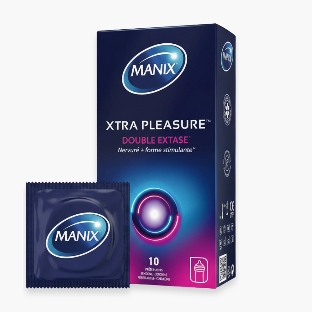 MANIX – Préservatif Xtra Pleasure Double Extase (Nervuré & Forme Stimulante) – 10u - Saldi Straordinari – Offerte Speciali Disponibili Adesso MANIX® Xtra pleasure® Double extase 12 pc(s) - Redcare Pharmacie