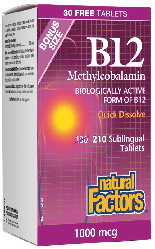 B12 10x10 Methylcobalamin 1000mcg – 210 sublingual tablets - Saldi Straordinari – Offerte Speciali Disponibili Adesso
