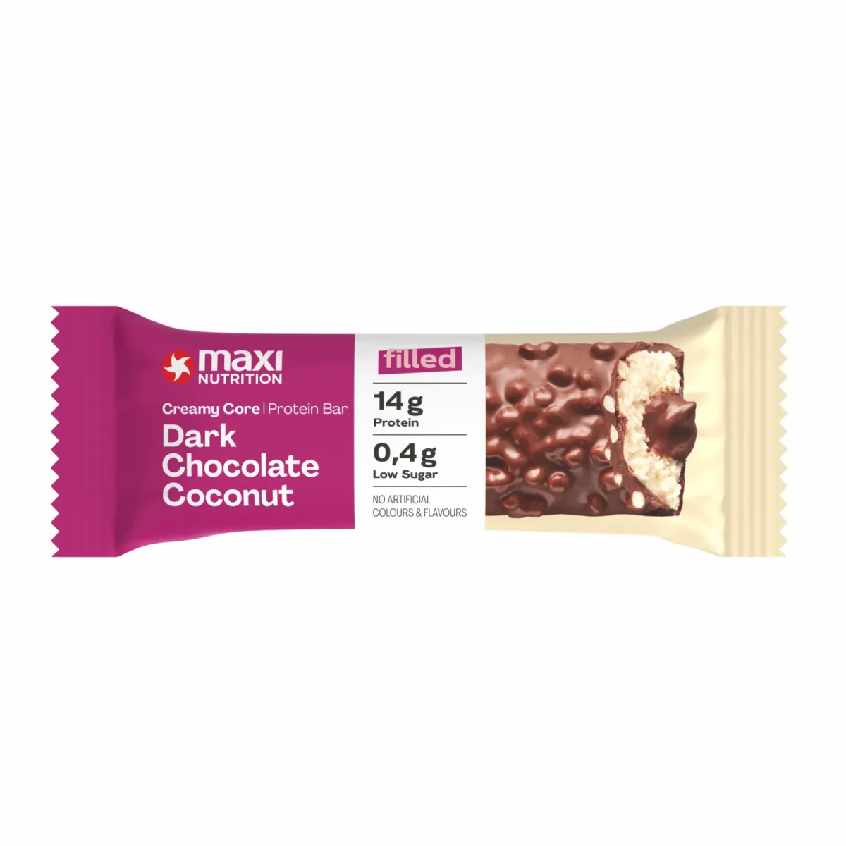 MaxiNutrition Creamy Core Protein Bar Dark Chocolate Coconut (12x 45g) - Vins Rouges Harmonieux pour Chaque Ensoleillé Occasion