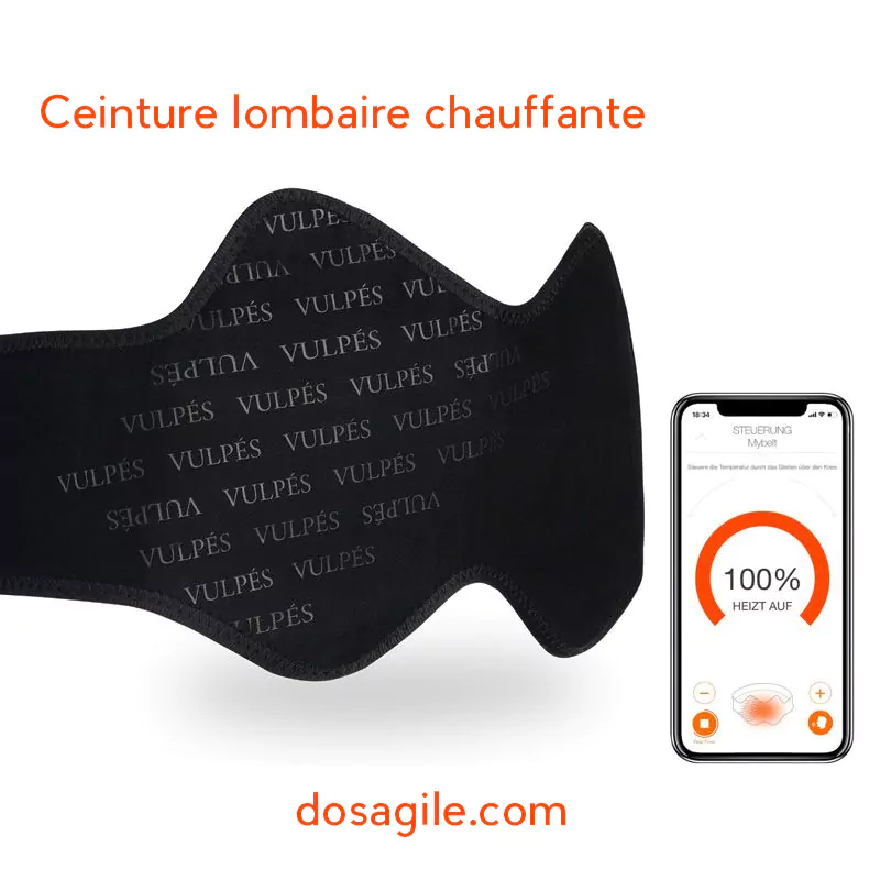Ceinture chauffante lombaire Vulpés + batterie - Organisation de la maison avec des solutions Emeraude de rangement