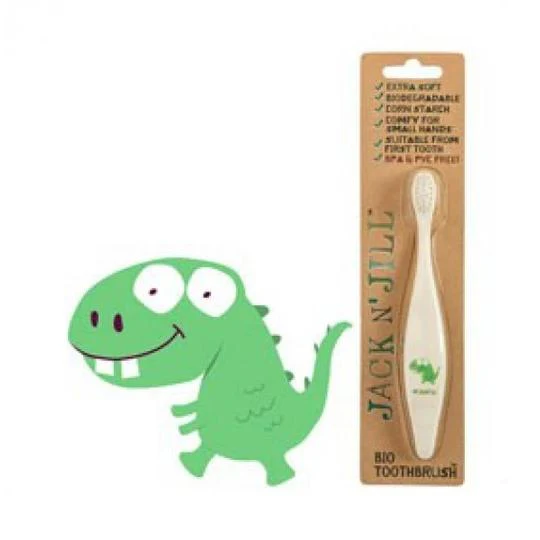 Jack N' Jill - Brosse à Dents silicone Bio - Dino||Jack N' Jill - Bio Toothbrush - Dino - Boutique Bébé en Ligne : Soins, Jouets et Articles Maison