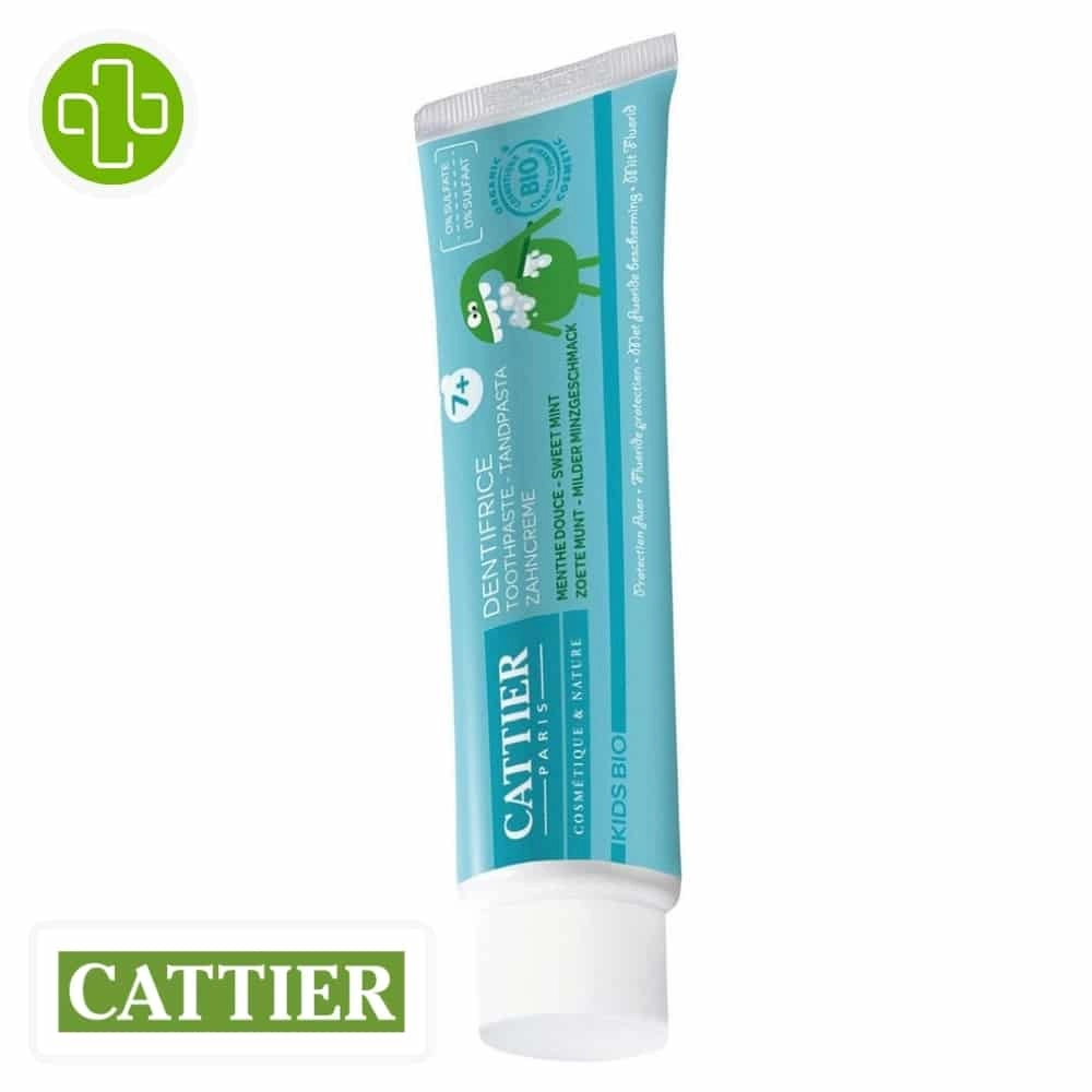 CATTIER – Dentifrice 7ans+ Goût Menthe Douce Bio – 50ml - Saldi Straordinari – Offerte Speciali Disponibili Adesso - {'count': 1, 'name': 'vert'}